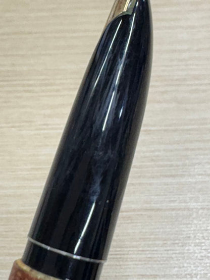 PILOT CUSTOM Fountain Pen Wood with 18K-750 tip and Brad Point, wooden body with engraving, showing minor wear