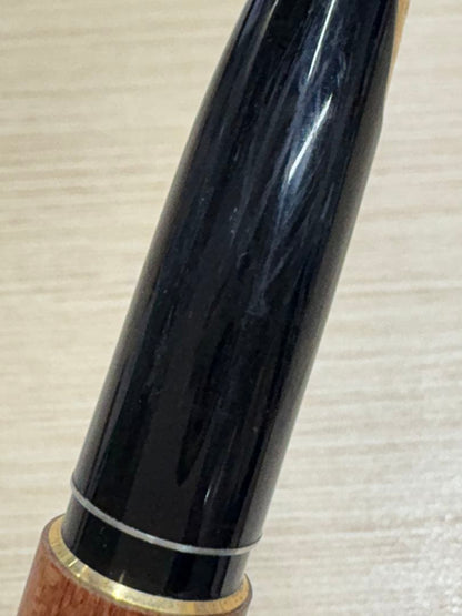 PILOT CUSTOM Fountain Pen Wood with 18K-750 tip and Brad Point, wooden body with engraving, showing minor wear