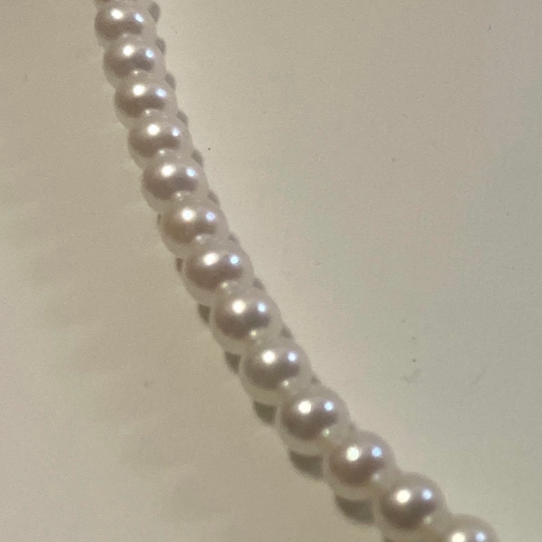 Baby Pearl Necklace by TASAKI made in Japan silver with 43 cm length delicate pearls