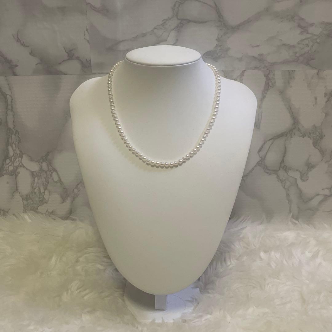 Baby Pearl Necklace by TASAKI made in Japan silver with 43 cm length delicate pearls