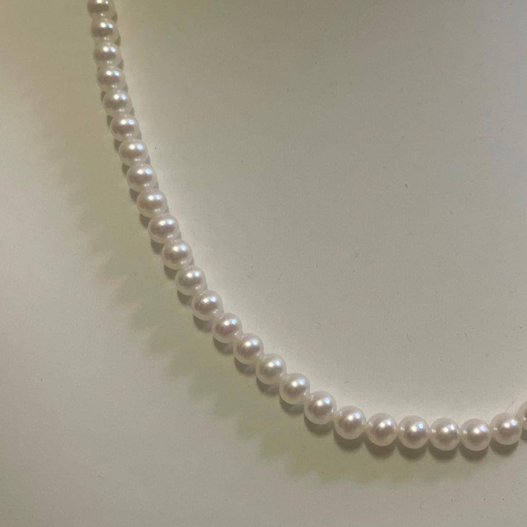 Baby Pearl Necklace by TASAKI made in Japan silver with 43 cm length delicate pearls