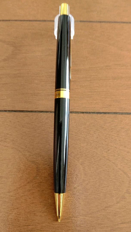 Pilot mechanical pencil and ballpoint pen set in a dedicated case showing pencil and pen with black ink