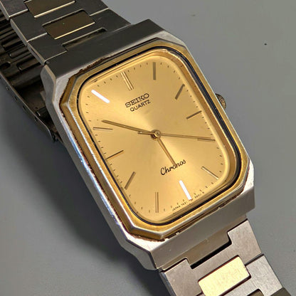 SEIKO クロノス レクタンギュラー Quartz Men's Watch — Japanese