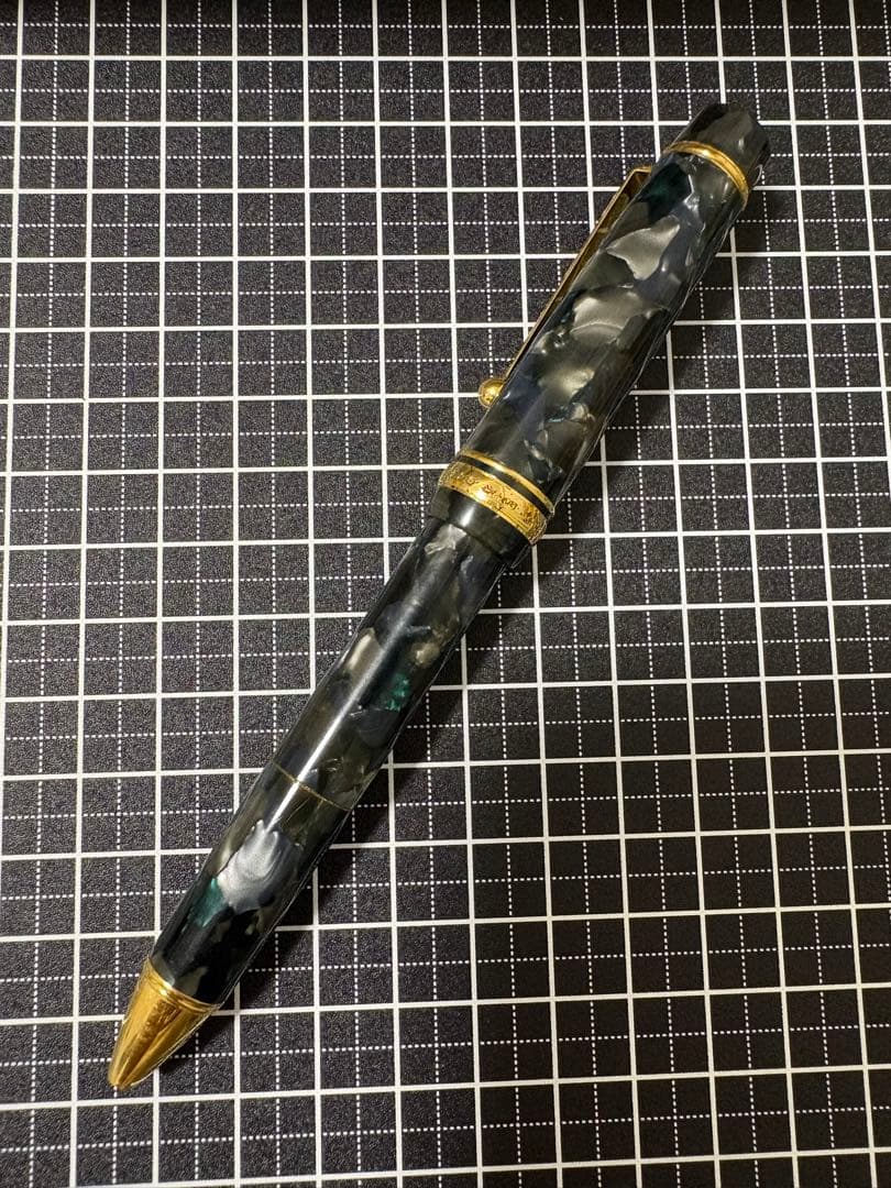 PILOT Regency multi-function ballpoint pen with metal body and visible scratch on the middle ring