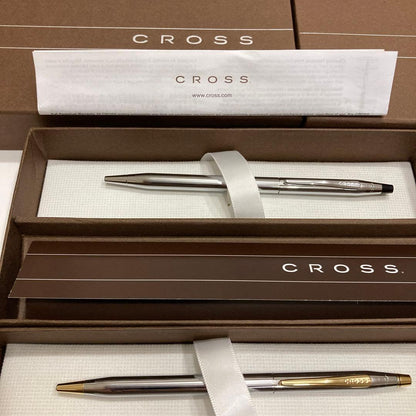 Kuro Twist Ballpoint Pen Classic Century set of 2 in gold and silver with included box