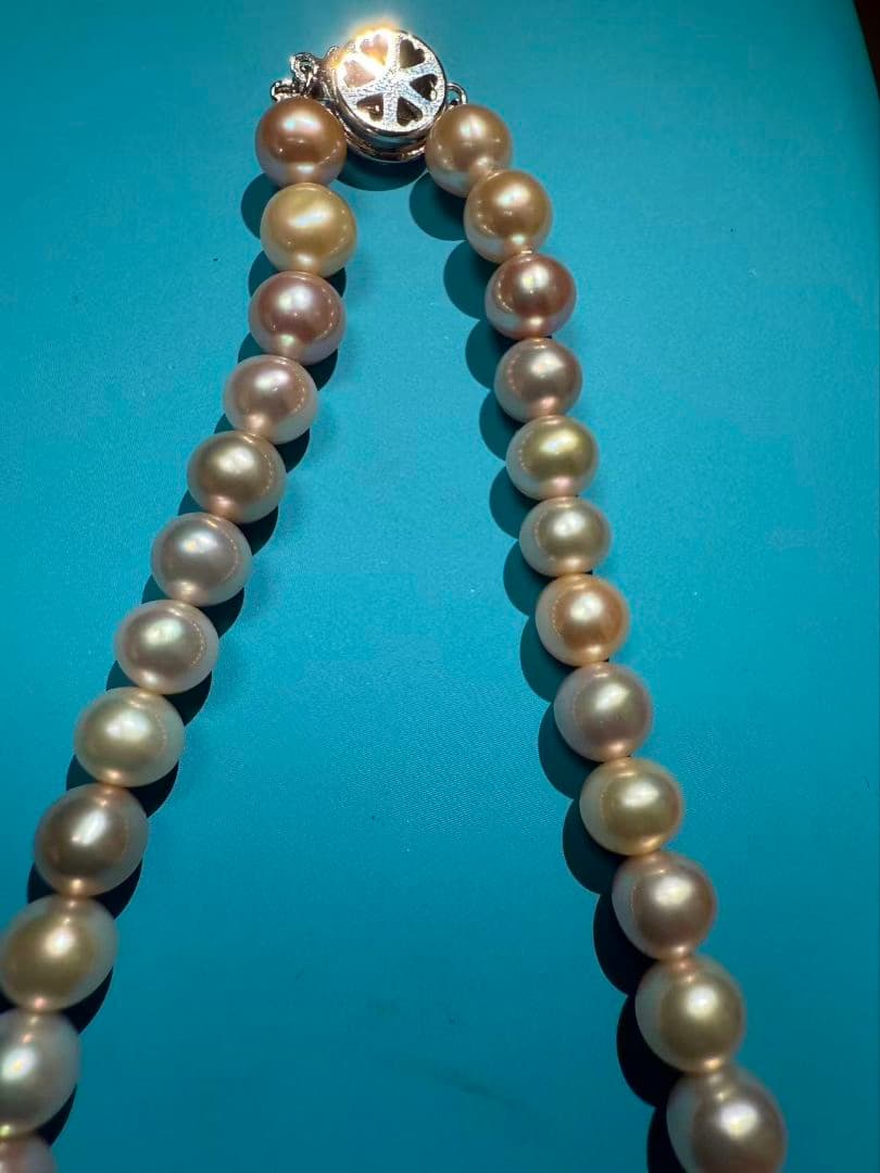 Close-up of a single lustrous Akoya pearl on a white background