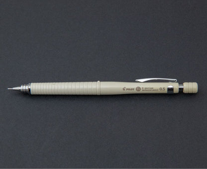 Used Pilot S3 mechanical pencil in ivory color with 0.5mm lead size stored in dark place