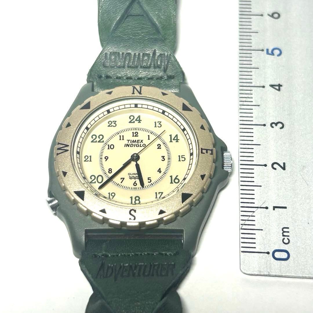 TIMEX ADVENTURER INDIGLO ー OLIVE GREEN Quartz Men's Watch — Japanese