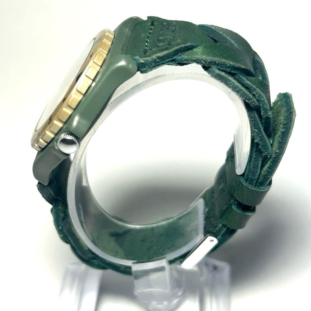 TIMEX ADVENTURER INDIGLO ー OLIVE GREEN Quartz Men's Watch — Japanese