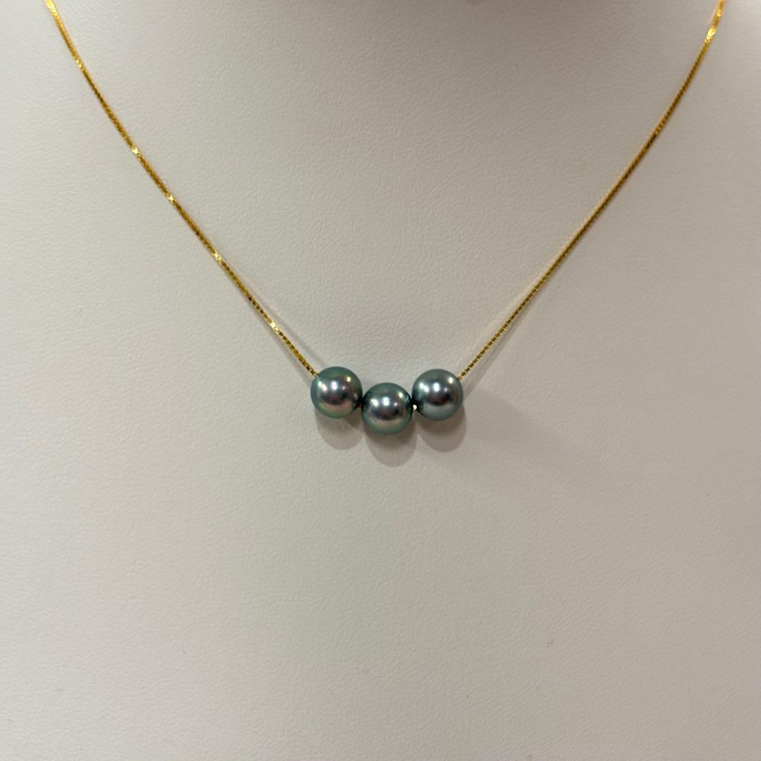 Ise-Shima Ago Bay Akoya Pearl necklace with 6.5mm pearls and 42cm K18 finish chain with slide clasp