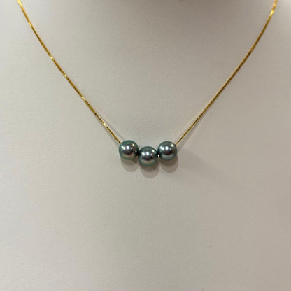 Ise-Shima Ago Bay Akoya Pearl necklace with 6.5mm pearls and 42cm K18 finish chain with slide clasp