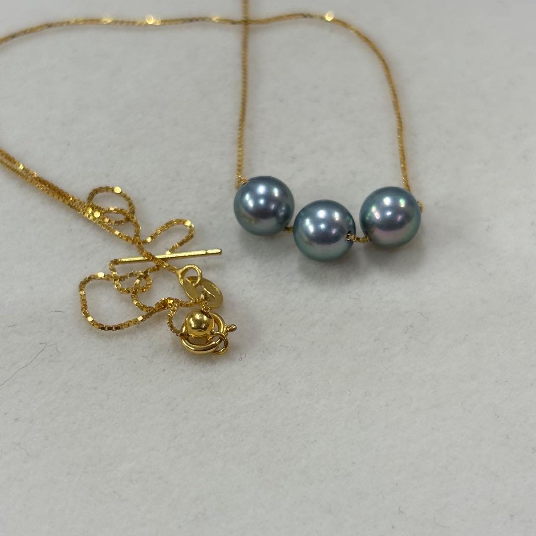 Ise-Shima Ago Bay Akoya Pearl necklace with 6.5mm pearls and 42cm K18 finish chain with slide clasp
