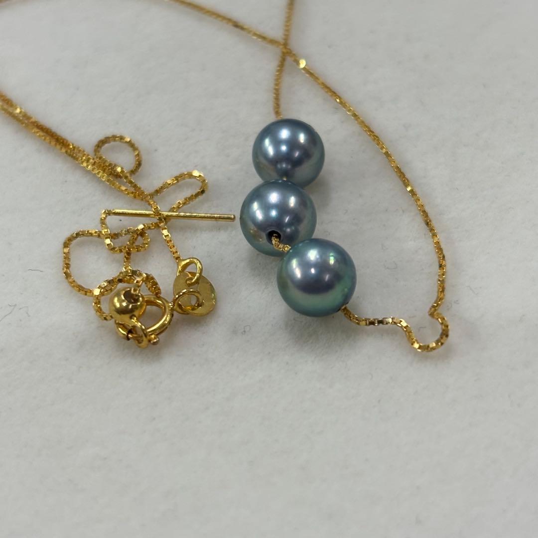 Ise-Shima Ago Bay Akoya Pearl necklace with 6.5mm pearls and 42cm K18 finish chain with slide clasp