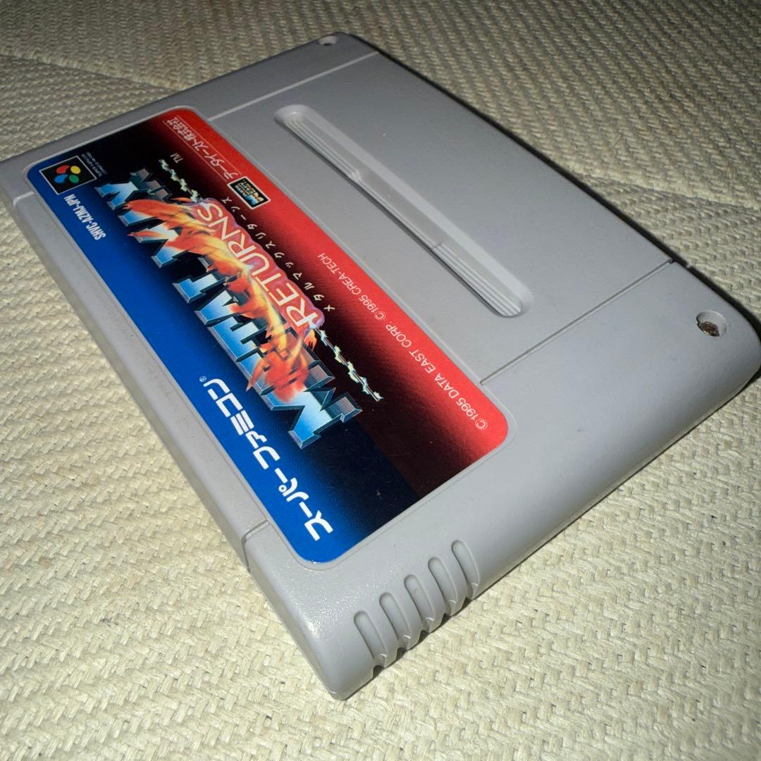 Used SNES Metal Max Returns game cartridge with original label for Super Nintendo