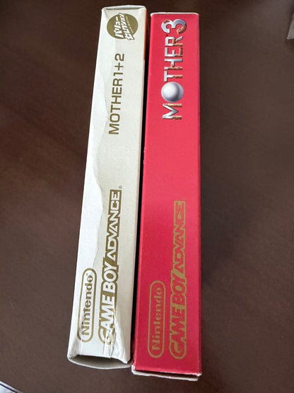Mother 1+2 and Mother 3 Game Boy Advance software set with box and manuals