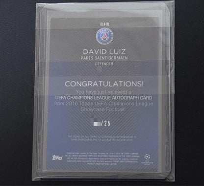 Topps David Luiz Autographed Card — Japanese