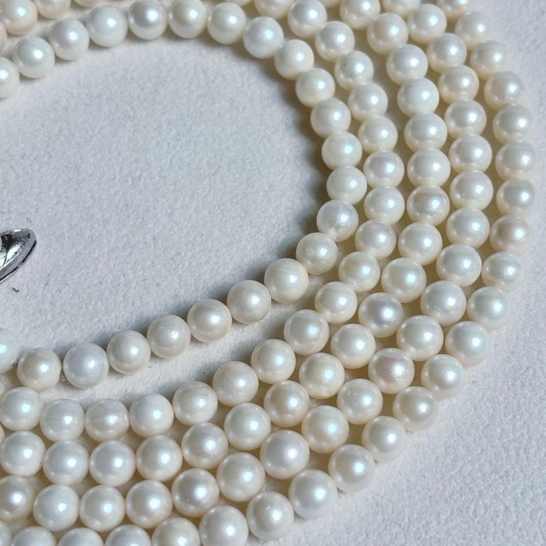 Akoya pearl long necklace with 6.5mm pearls, 125cm length, featuring 2-strand and 3-strand options