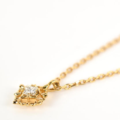 Agete Law yellow gold necklace with diamond, 40 cm length, adjustable chain, and 8.6 mm top