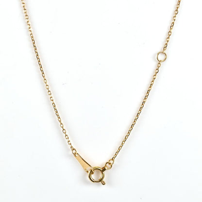 Agete Law yellow gold necklace with diamond, 40 cm length, adjustable chain, and 8.6 mm top