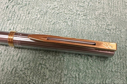 Waterman Paris ballpoint pen model A-15 in silver metal with included case