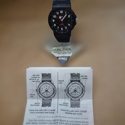 TIMEX Black Max Sportsquartz 1990s Men's Watch — Japanese