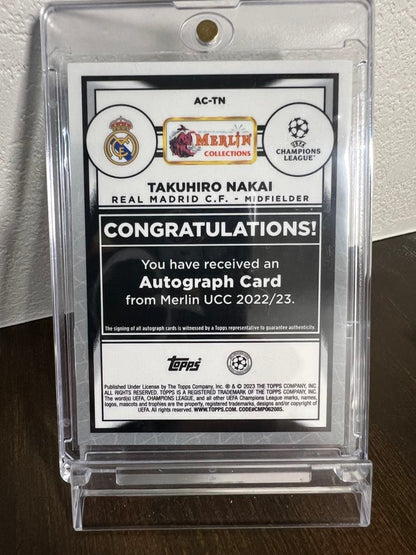 Rare Real Madrid "PiPi" Takuya Nakai Autographed Card — Japanese