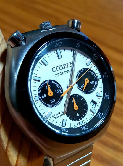Citizen Tsunokrono Panda Date Quartz Men's Watch — Japanese