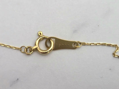 Agete K18 gold necklace featuring a 0.04 carat diamond with a stylish curve motif design