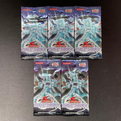 Yu-Gi-Oh Yu-Gi-Oh! TRADING CARD GAME Stardust Overdrive Unopened Pack 5 Packs Pack Ultra Rare — Japanese