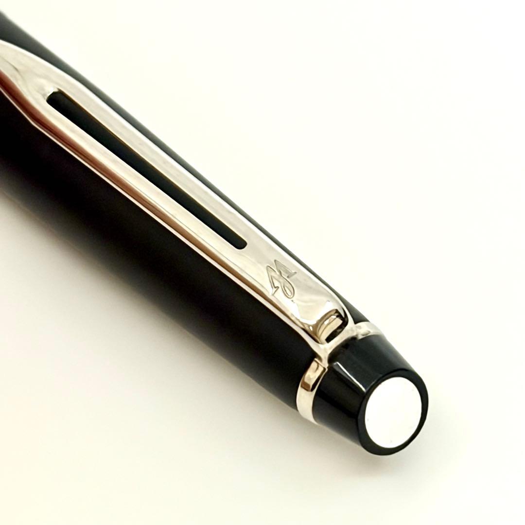 Waterman Expert ballpoint pen in matte black with silver trim shown from side angle