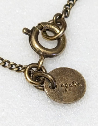 Agete silver long necklace model 42565 approximately 100 centimeters length