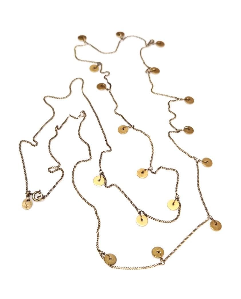 Agete silver long necklace model 42565 approximately 100 centimeters length
