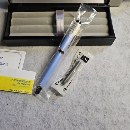 PILOT Fountain Pen FGRC-12SR-PLEF with sleek design and polished finish shown from front angle
