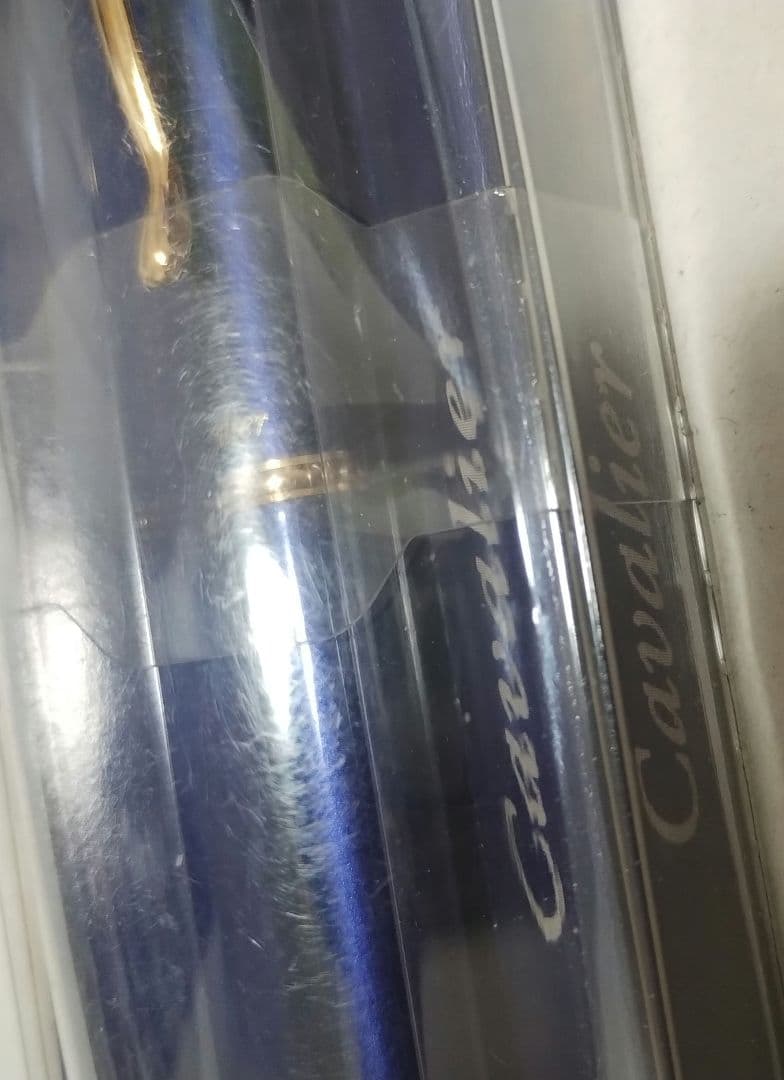 Pilot Old Cavalier fountain pen with fine nib and blue gold barrel shown unused and unopened