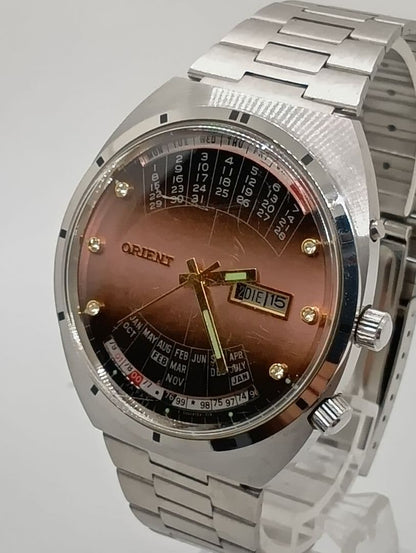 ORIENT Multi Year Calendar the1980s Automatic Men's Watch — Japanese