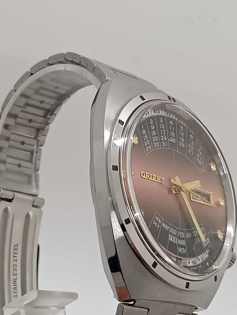 ORIENT Multi Year Calendar the1980s Automatic Men's Watch — Japanese
