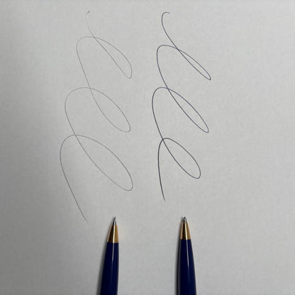 WATERMAN deep blue ballpoint pen and mechanical pencil set with gold accents