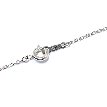 Mikimoto vintage pearl necklace with flower design in silver metal, 41cm length