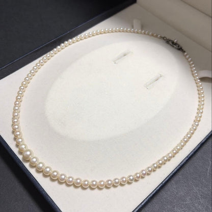 MIKIMOTO Akoya Pearl Necklace with 7.5 mm graduated pearls, high luster, and included presentation box