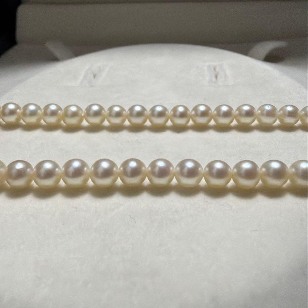 MIKIMOTO Akoya Pearl Necklace with 7.5 mm graduated pearls, high luster, and included presentation box
