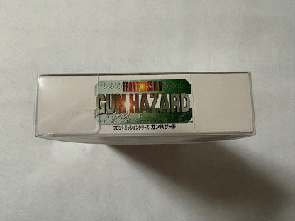 Front Mission Gun Hazard Super Nintendo Entertainment System unopened game box showing front cover art