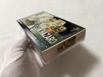 Front Mission Gun Hazard Super Nintendo Entertainment System unopened game box showing front cover art