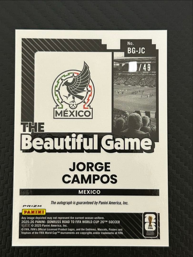 Jorge Campos /49 Signature Card — Japanese