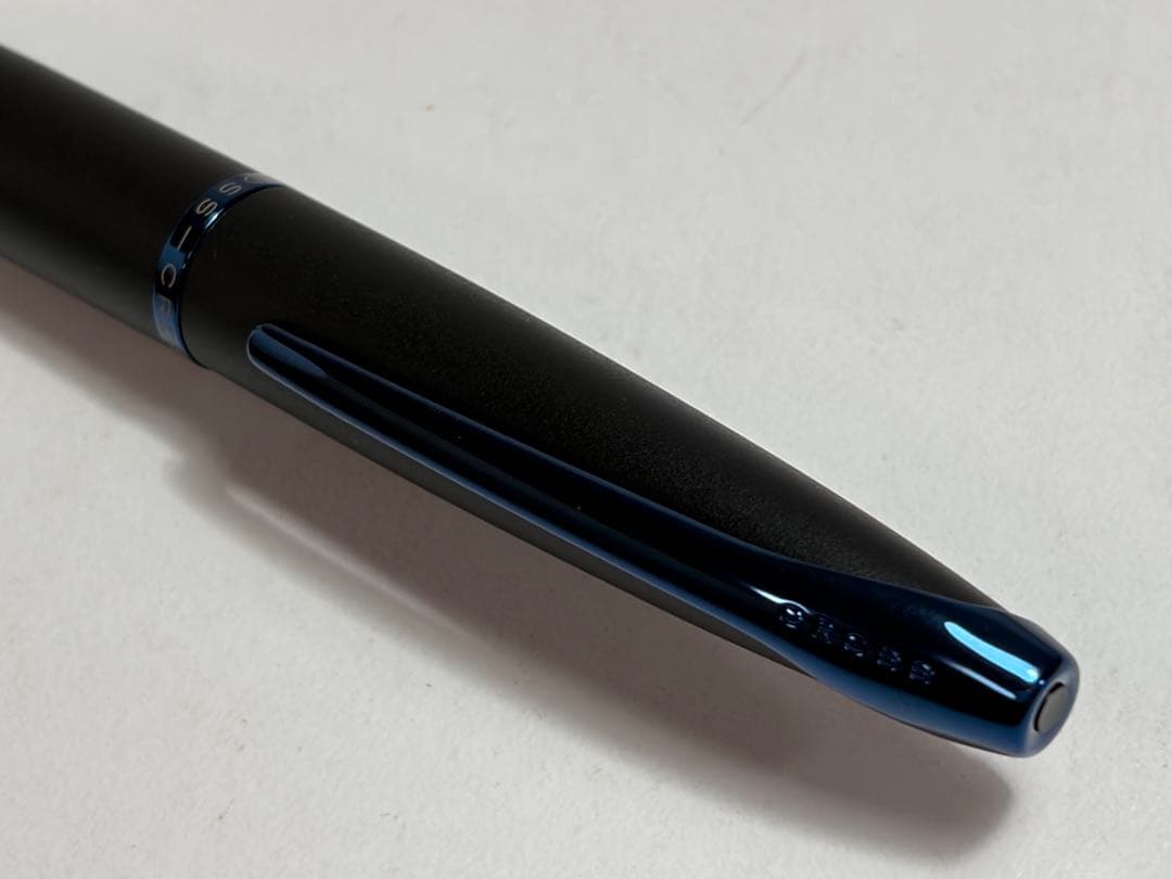 CROSS Twist ballpoint pen in silver finish with twist mechanism, shown unused and in excellent condition