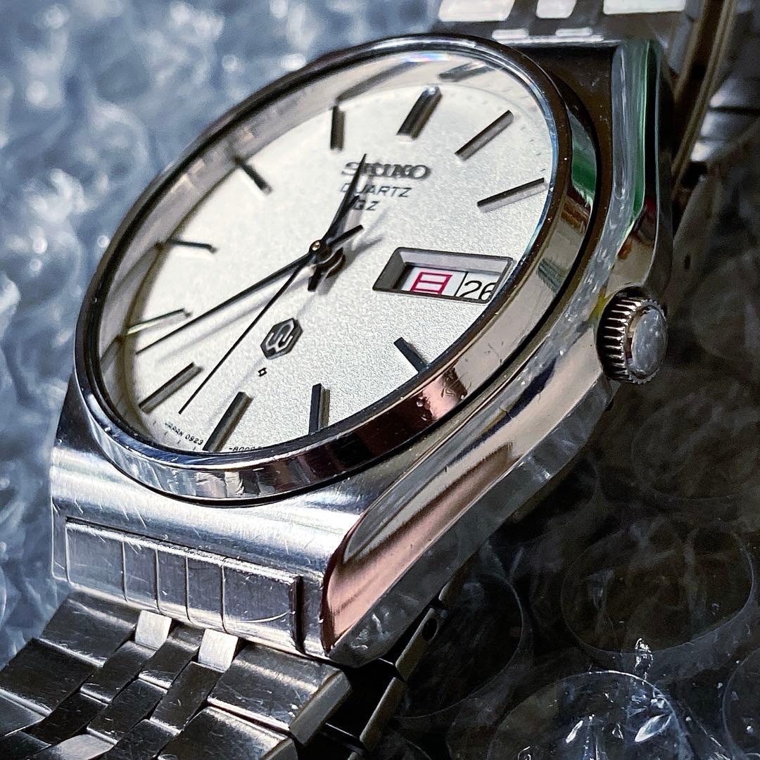 SEIKO QZ梨地ダイヤルデイデイト 1975 Automatic Men's Watch — Japanese