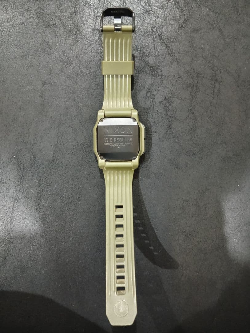 NIXON Regulus LCD Olive Green Digital Men's Watch — Japanese