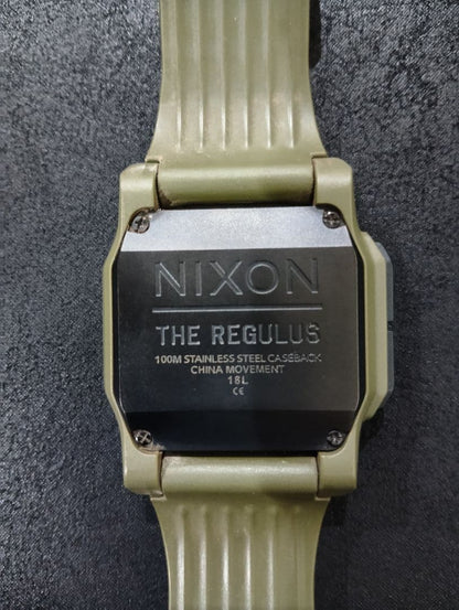 NIXON Regulus LCD Olive Green Digital Men's Watch — Japanese