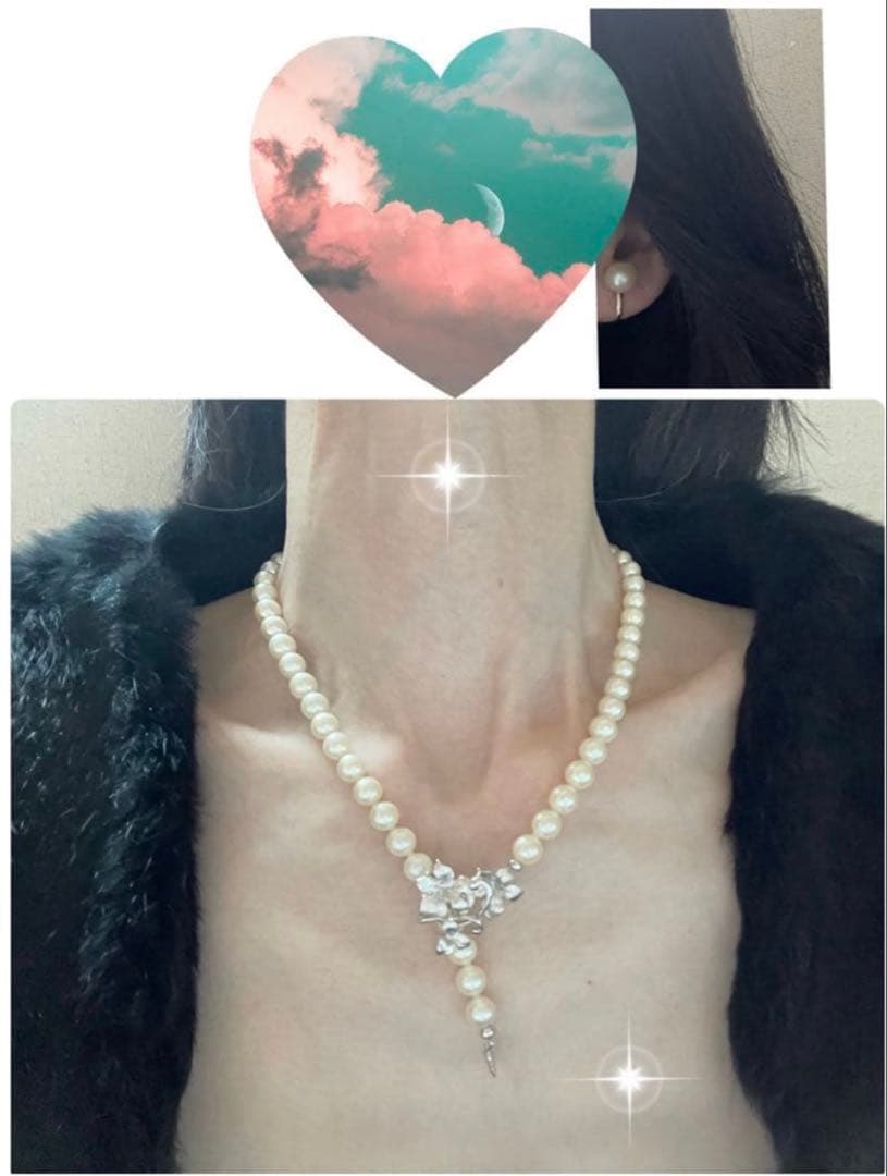 Yamato Eternal Elegance pearl jewelry set with 8mm pearls featuring a 48cm necklace and matching earrings