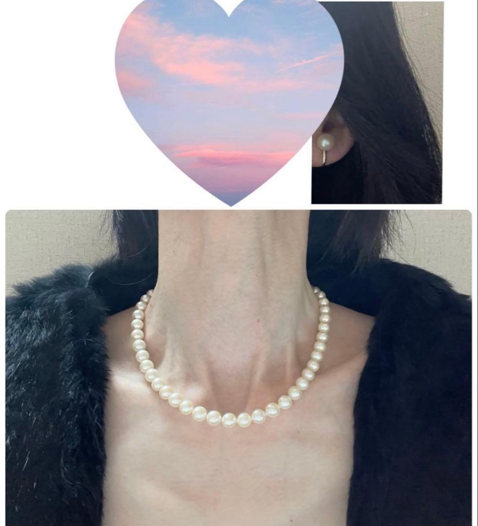 Yamato Eternal Elegance pearl jewelry set with 8mm pearls featuring a 48cm necklace and matching earrings