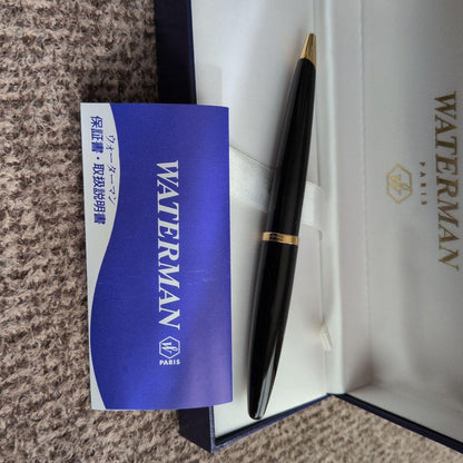 Waterman Ballpoint Pen Kare model カレン with case, slight scratches on case, pen in good condition